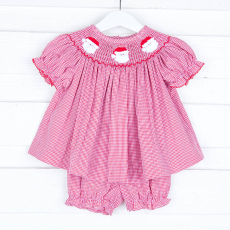 Santa's Favorite Smocked Bloomer Set