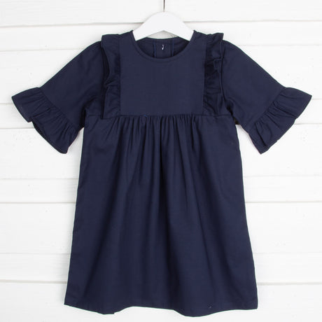 Navy Solid Olivia Dress
