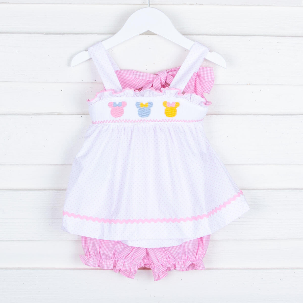 Sweet Mouse Ears Tie Back Bloomer Set