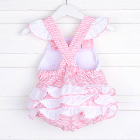 Birthday Girl Smocked Pink Leah Bubble