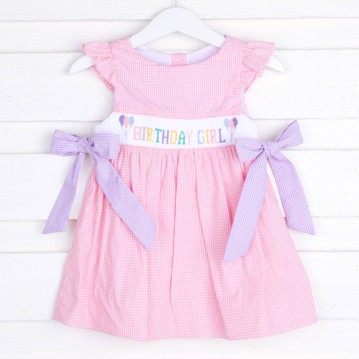 Birthday Girl Smocked Pink Beverly Dress