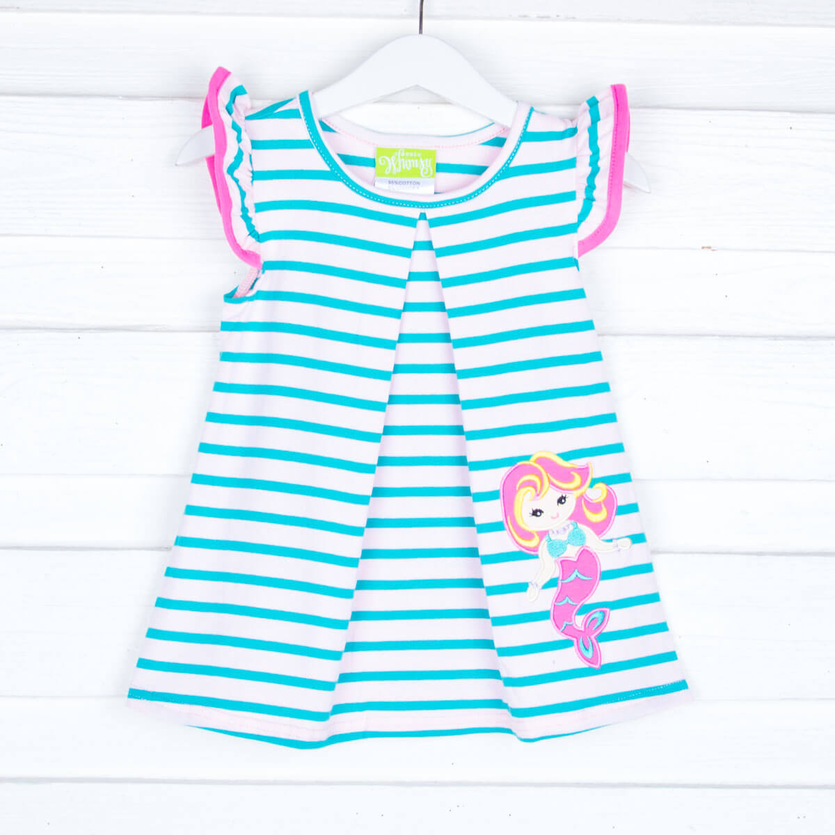 Mermaid Applique Stripe Dress