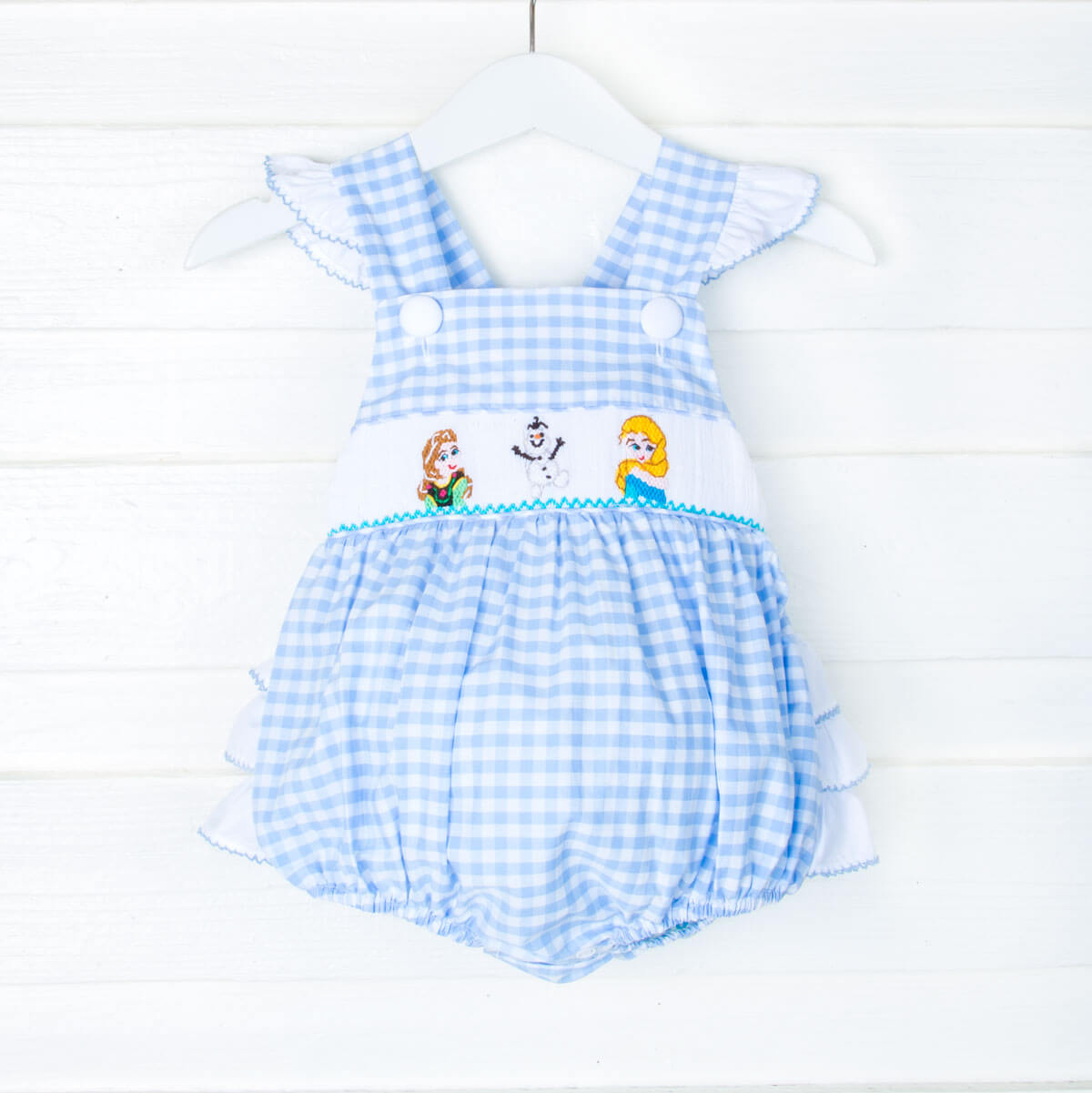 Ice Princess Smocked Blue Leah Bubble
