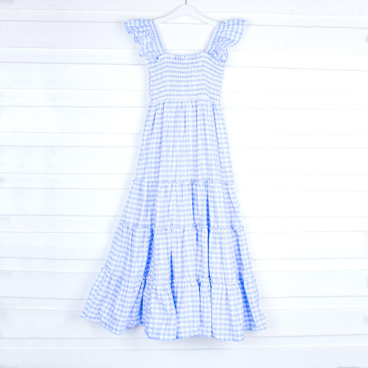 Blue Gingham Willow Women's Dress