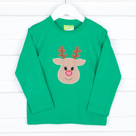 Oh Deer Green Long Sleeve Shirt