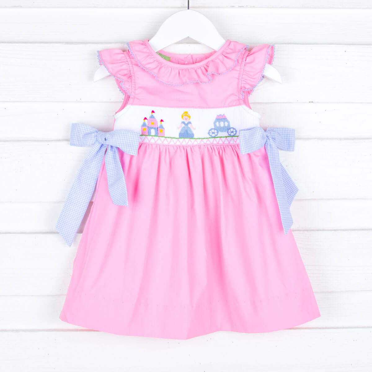 Castle Princess Smocked Pink Beverly Dress