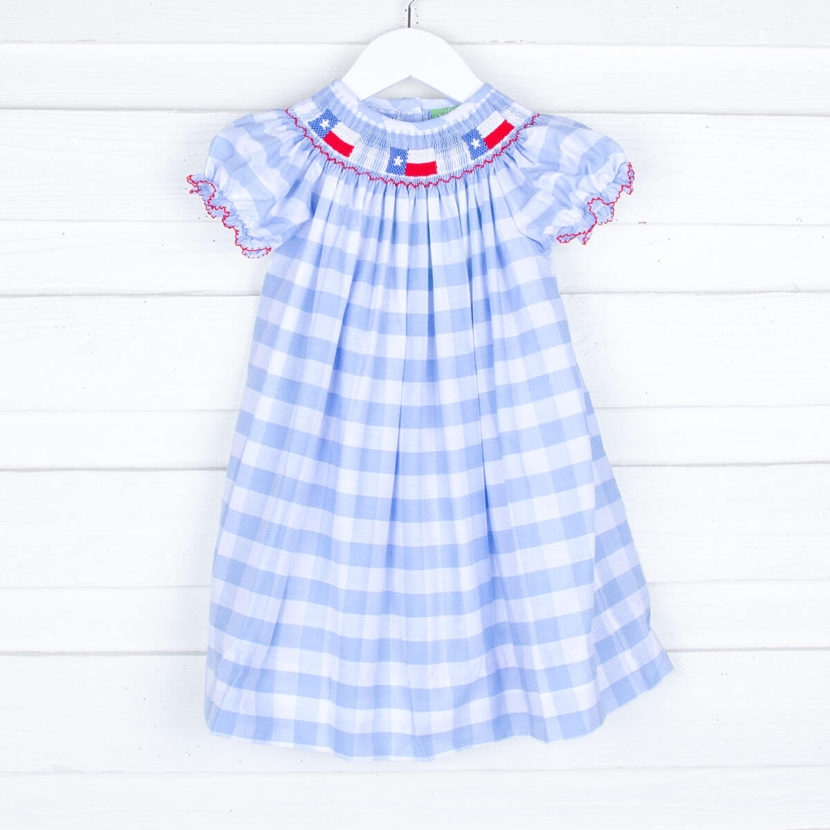 Texas Flag Blue Bishop Dress