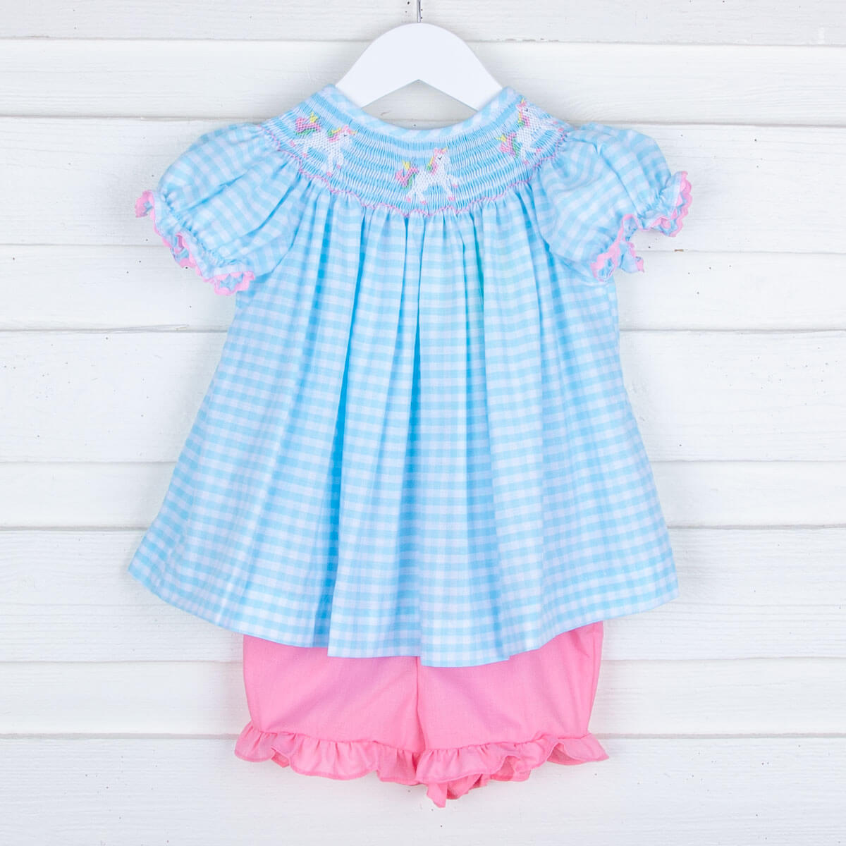 Magical Unicorn Smocked Short Set