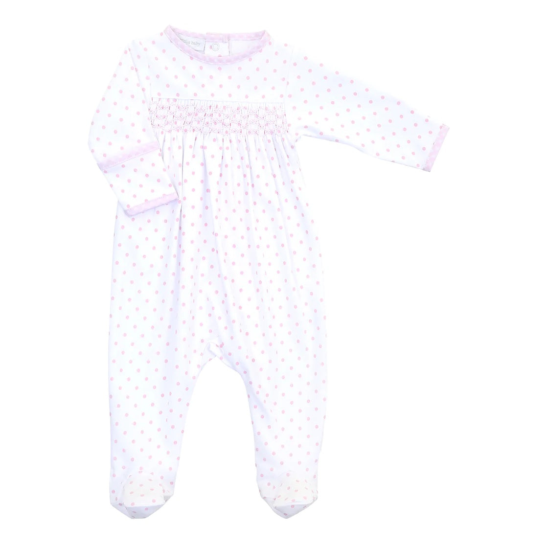 Polka Dot Smocked Essentials Footie