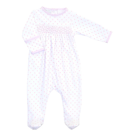 Polka Dot Smocked Essentials Footie