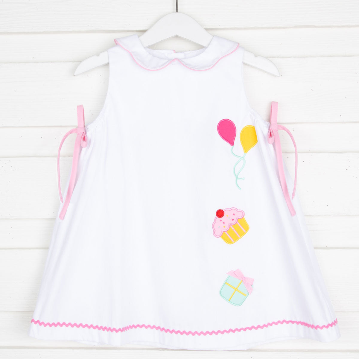 Birthday Applique White Dress
