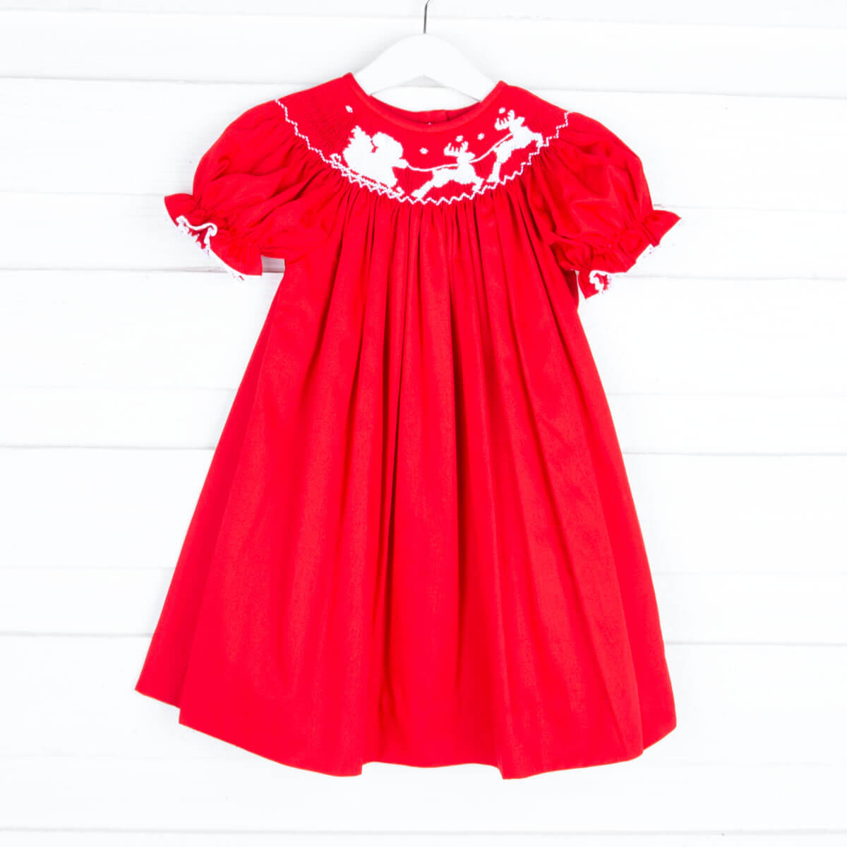 Winter Fun Smocked Bishop Dress