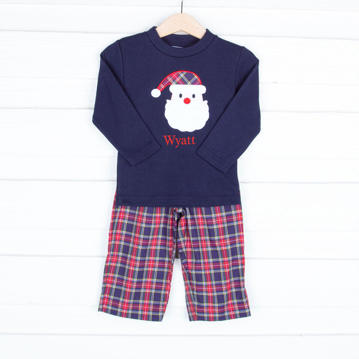 Santa Vermont Plaid Boy Pant Set