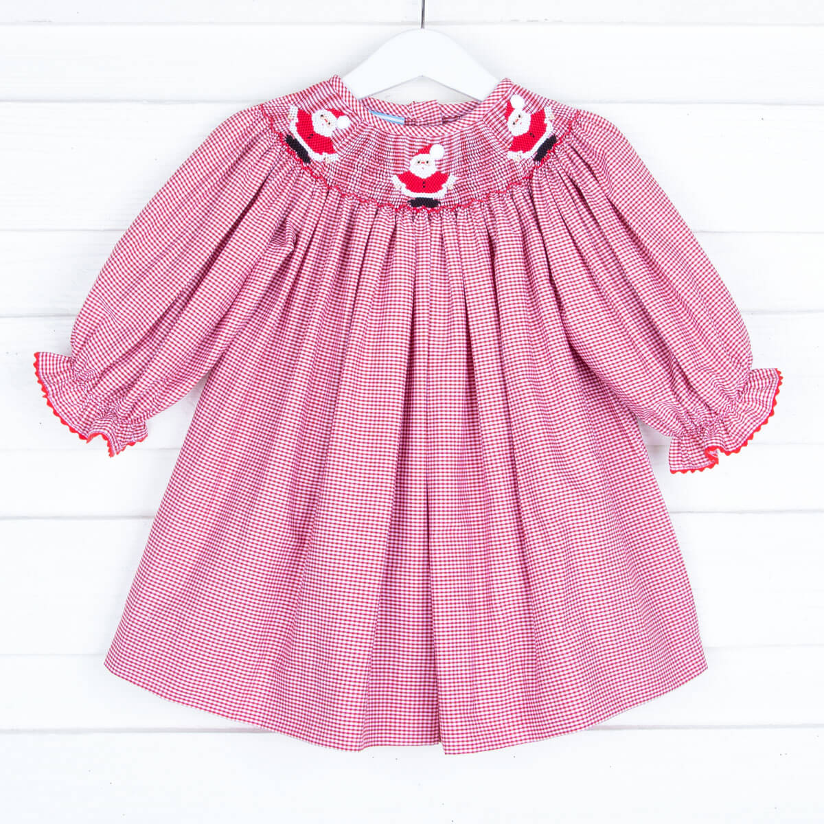Santa Is Coming Long Sleeve Bishop Dress