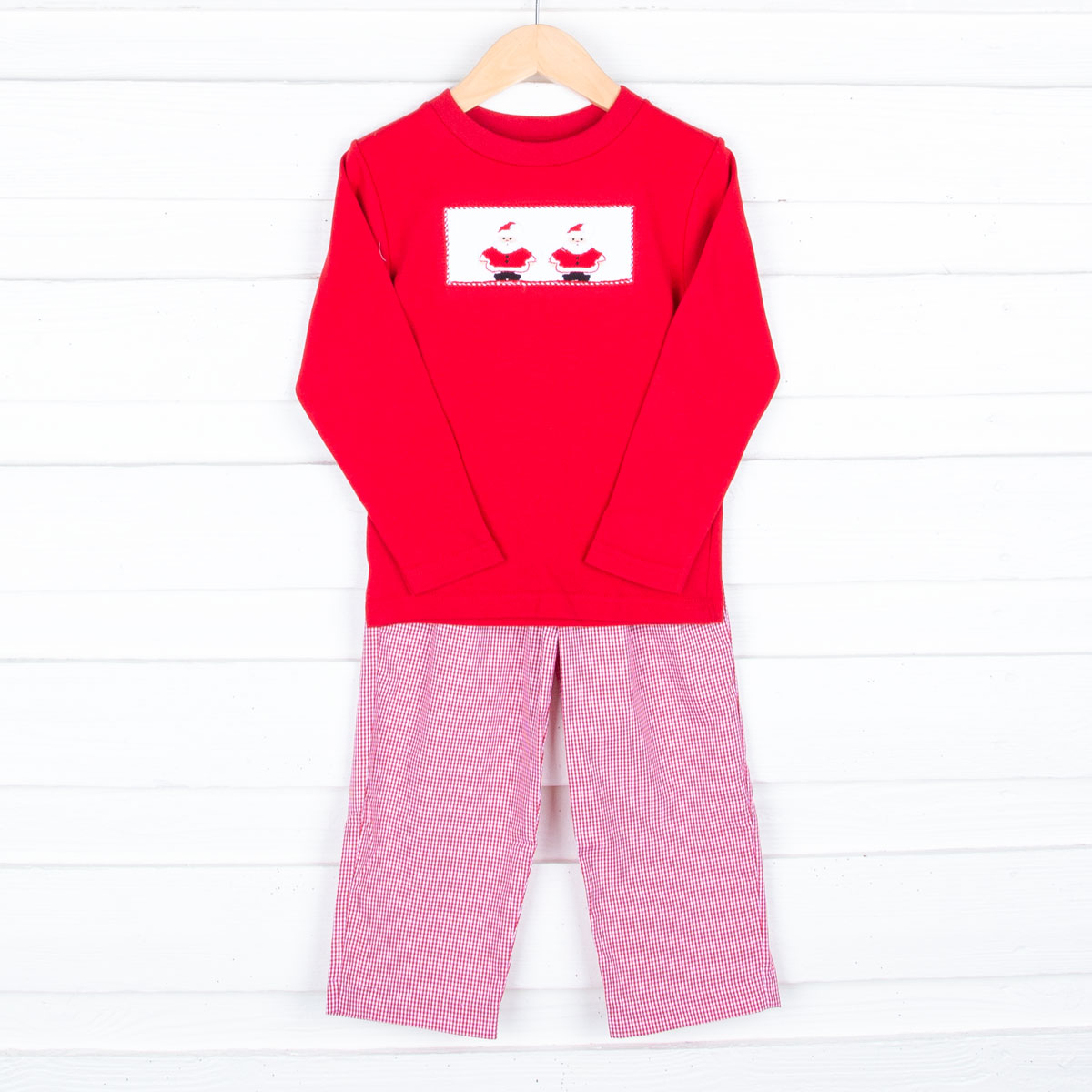 Santa Is Coming Smocked Pant Set