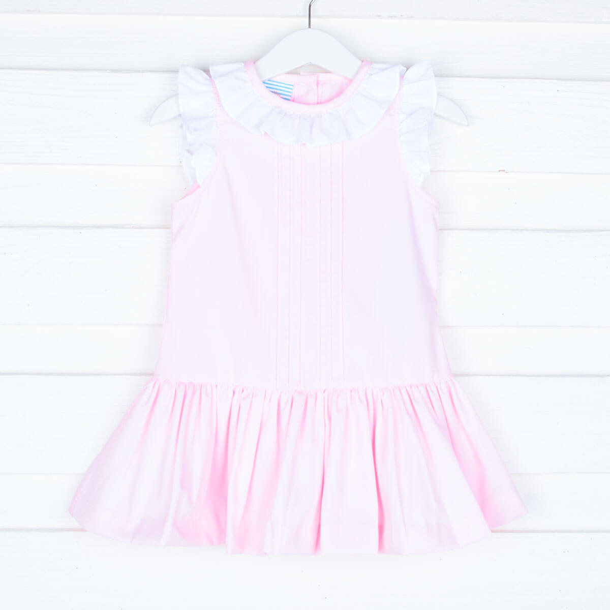 Pink Ruffle Collared Dress
