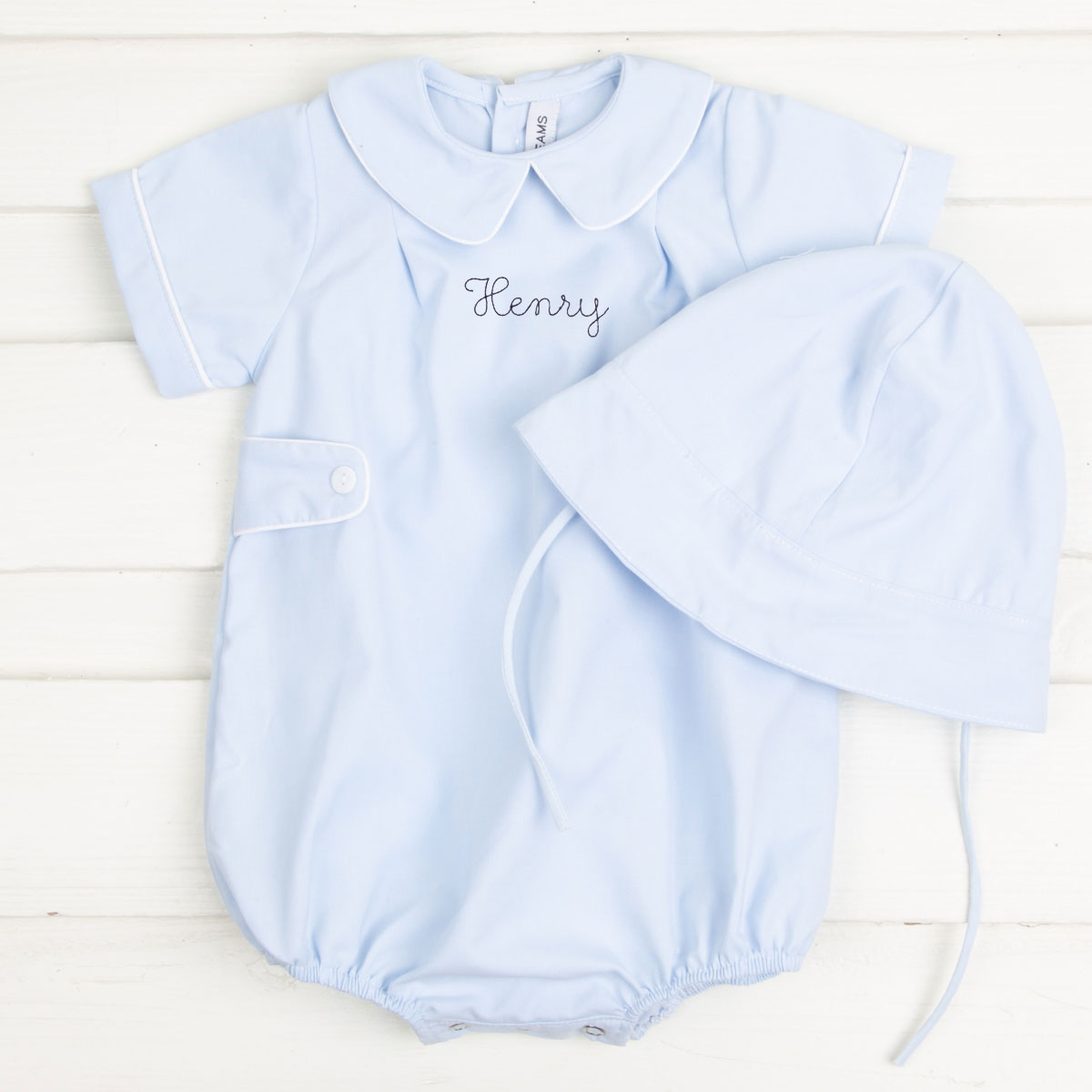 Blue Boy Bubble Infant Set