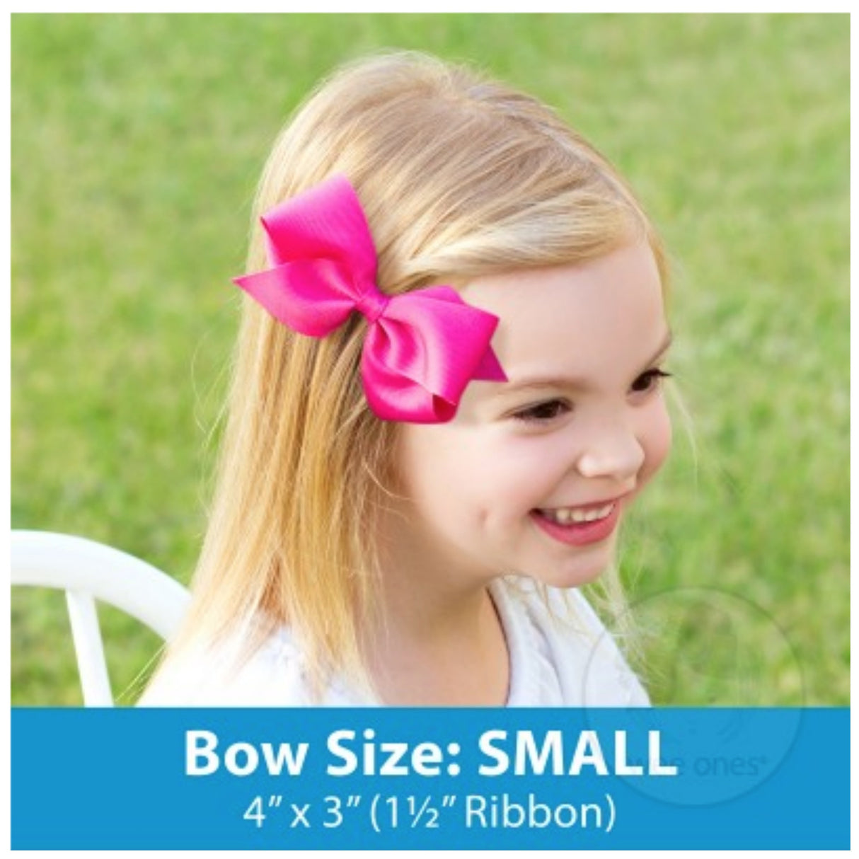 Embroidered Lil Sis Moonstitch White Bow