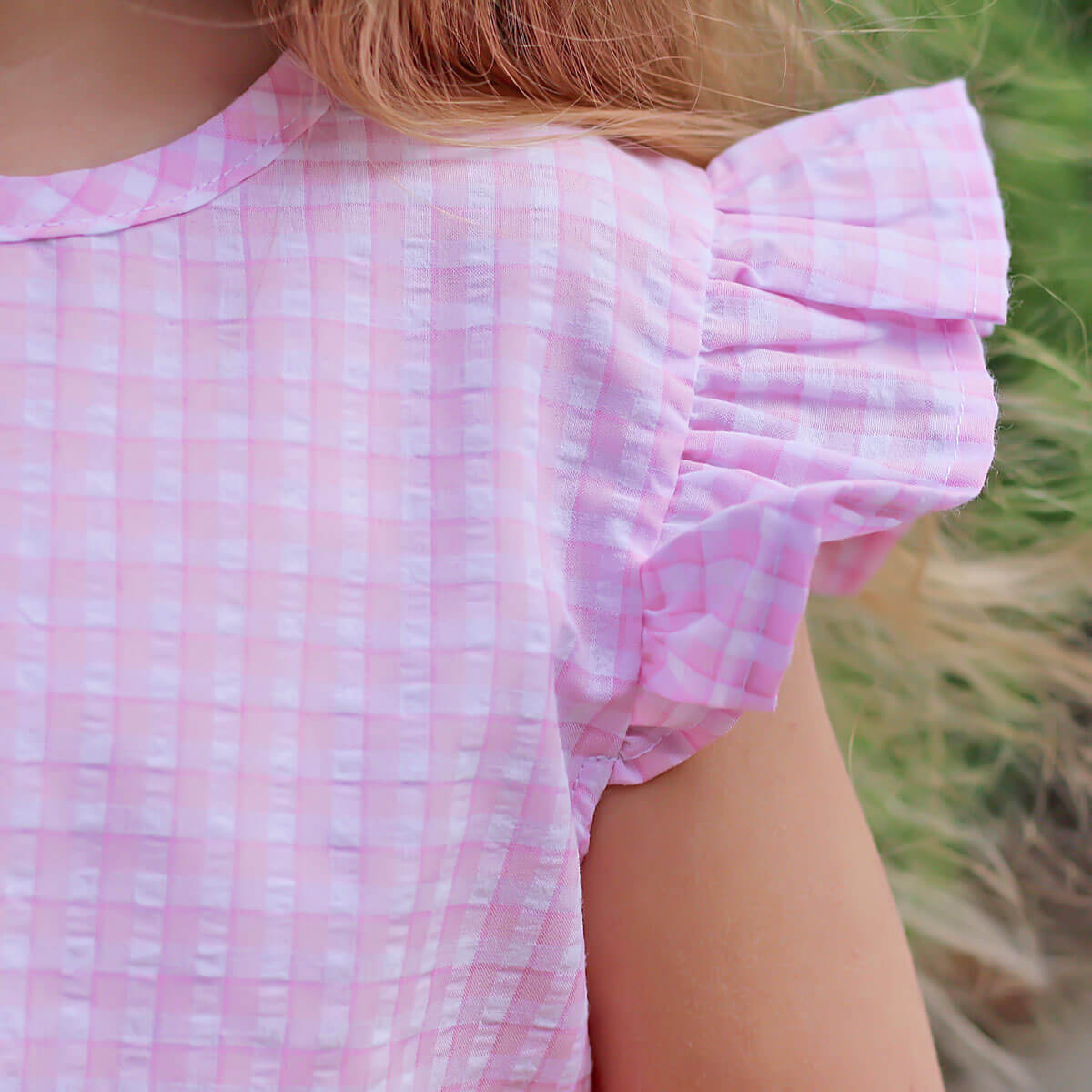 Light Pink Plaid Anna Dress