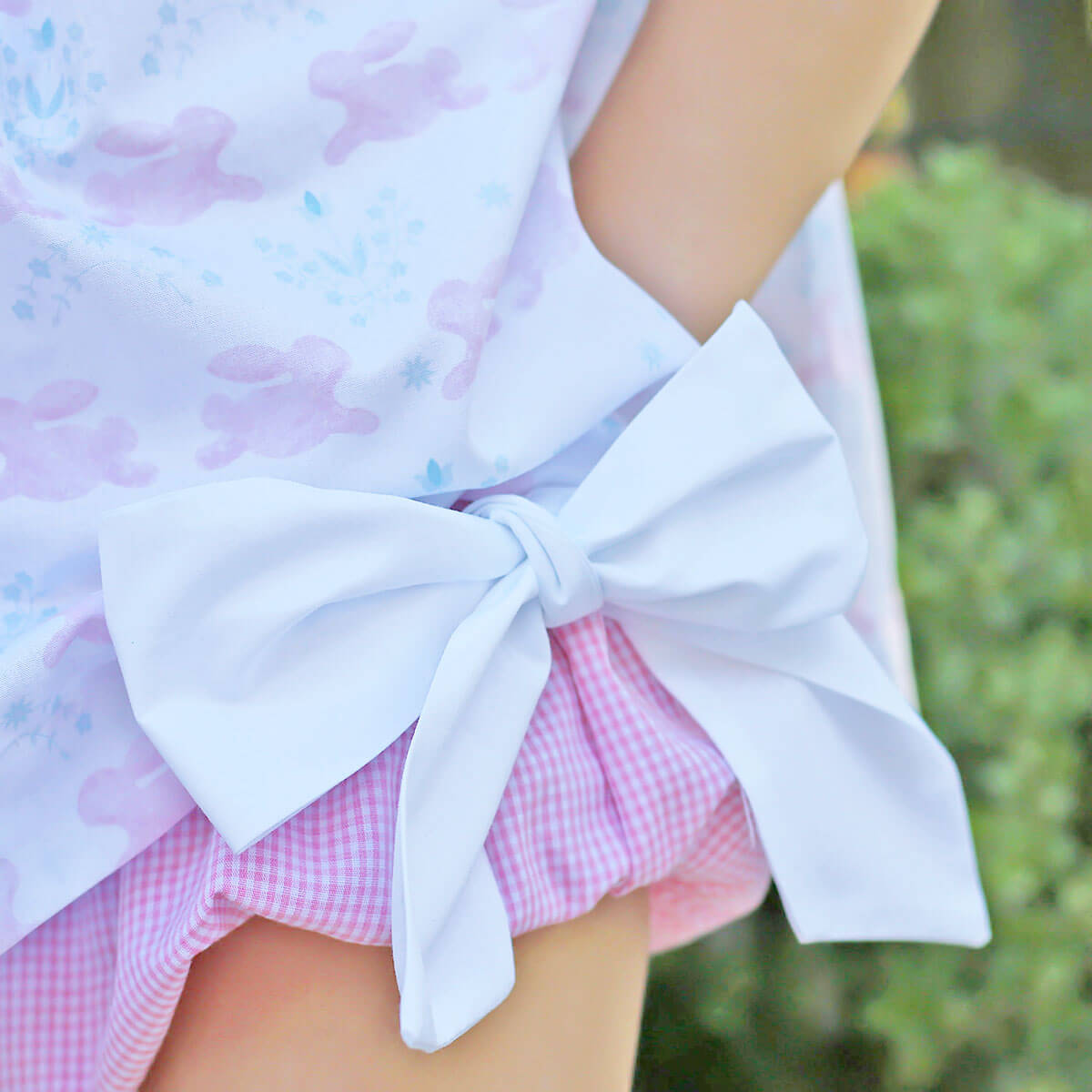 Geometric Smocked Bunny Bloom Bloomer Set