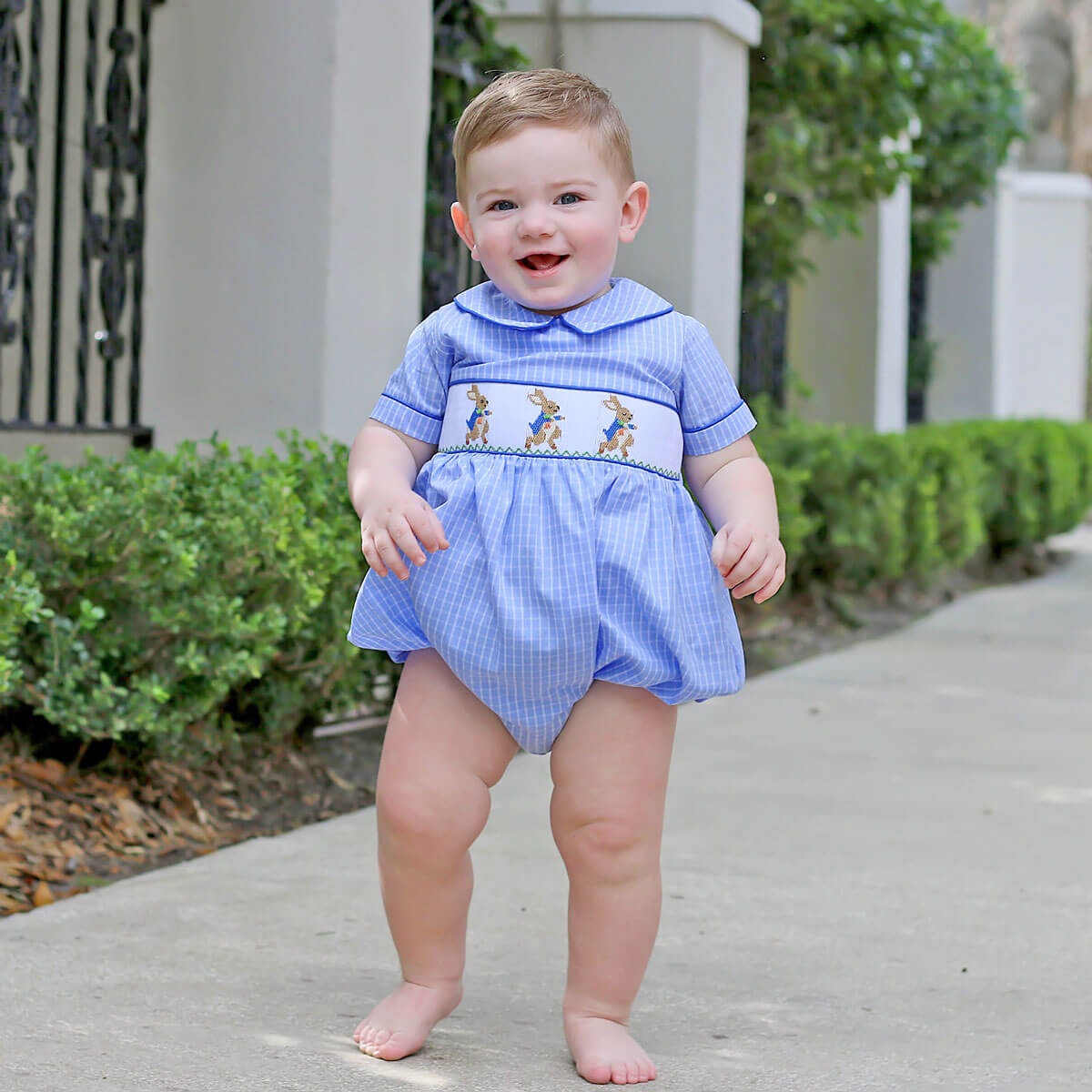 Boys Blue Windowpane Bubble main image 1