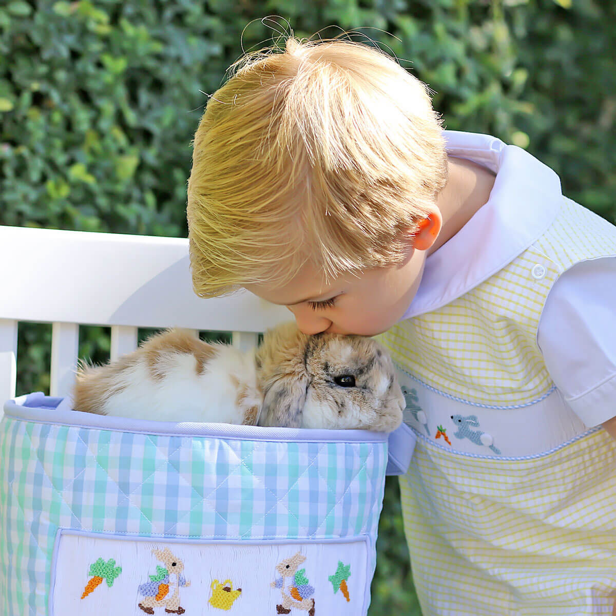 Hoppy Bunnies Yellow Smocked Jon Jon