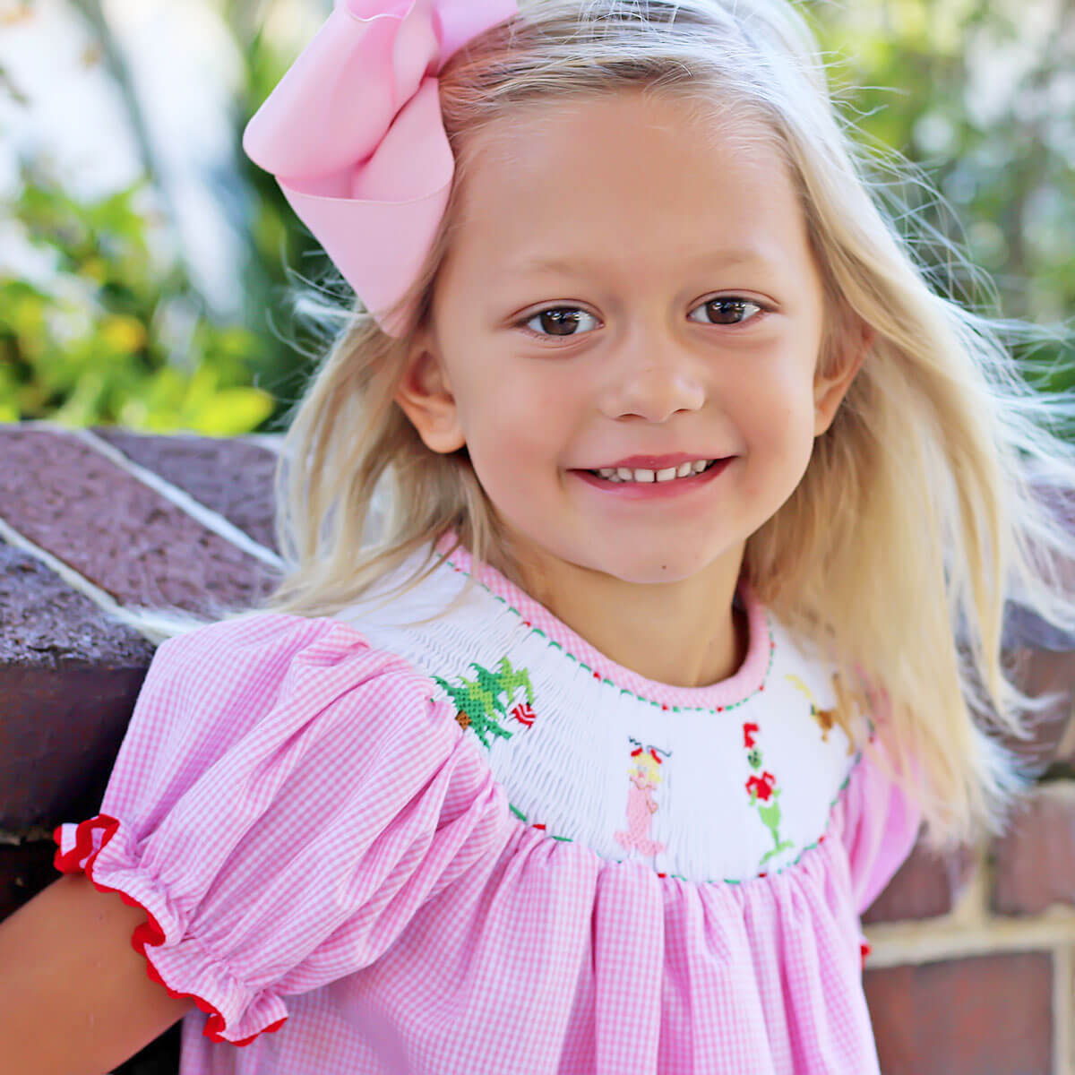 Mr. Grouch Smocked Bishop Dress