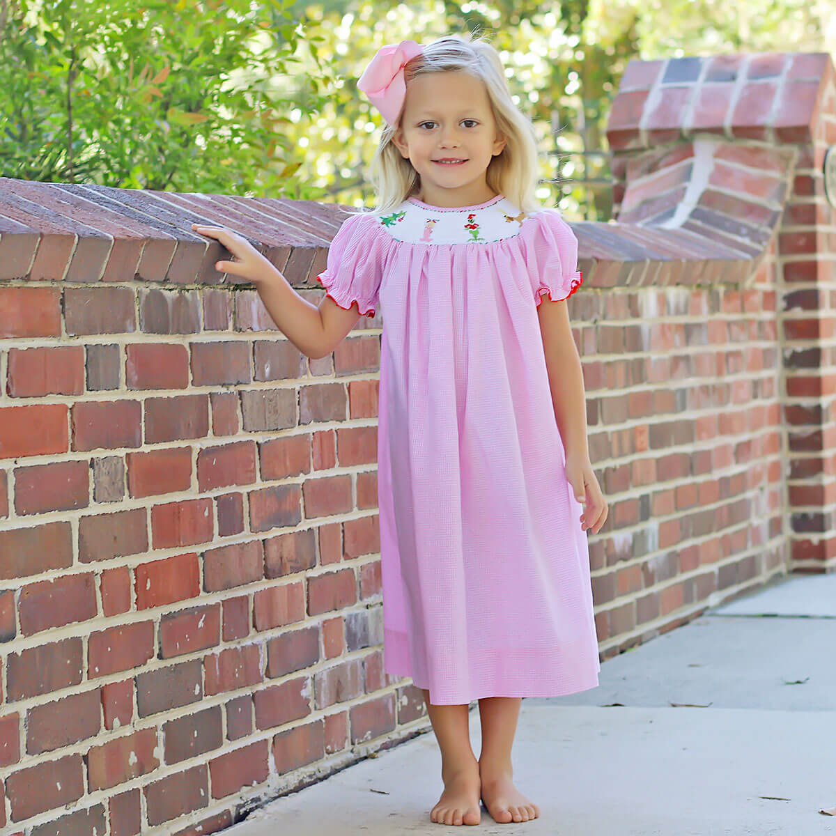 Mr. Grouch Smocked Bishop Dress