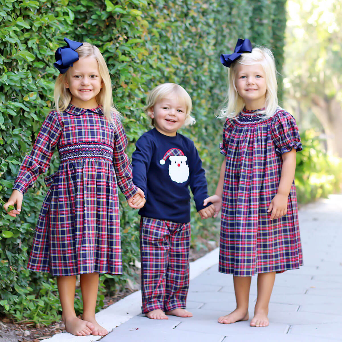 Santa Vermont Plaid Boy Pant Set