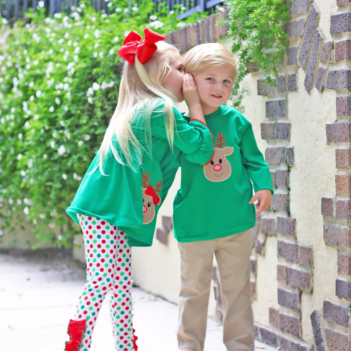 Oh Deer Green Long Sleeve Shirt