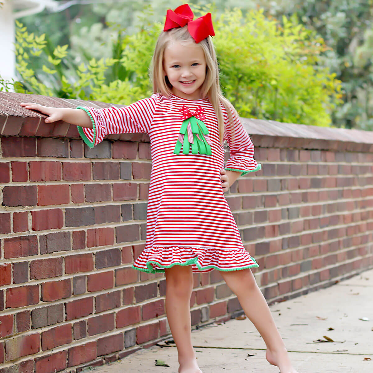 Christmas Tree Stripe Milly Dress