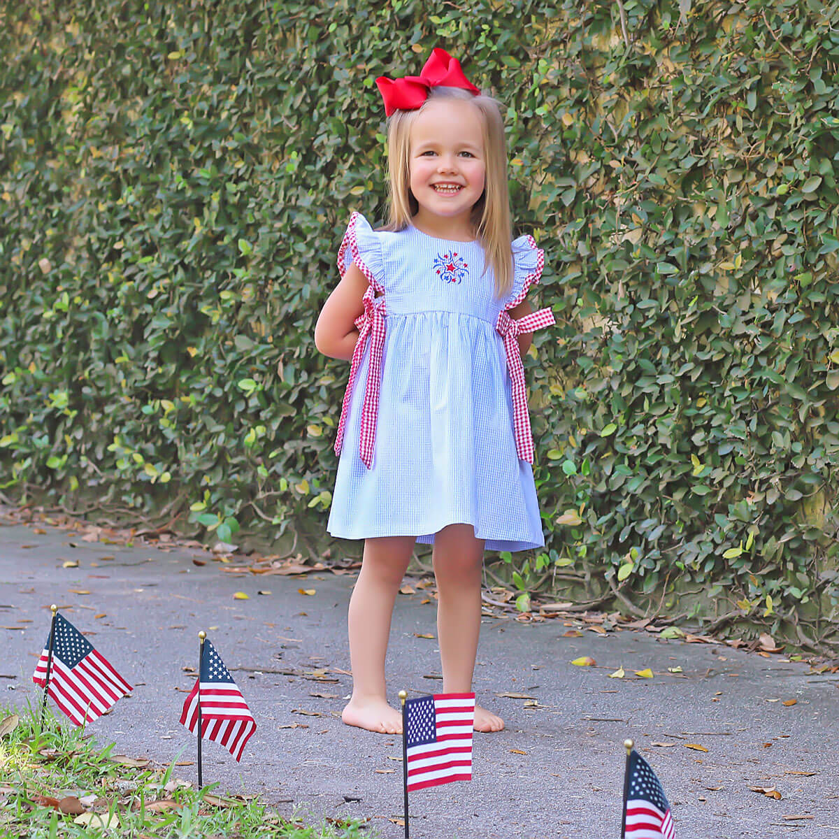 Firework Windowpane Avery Dress Classic Whimsy