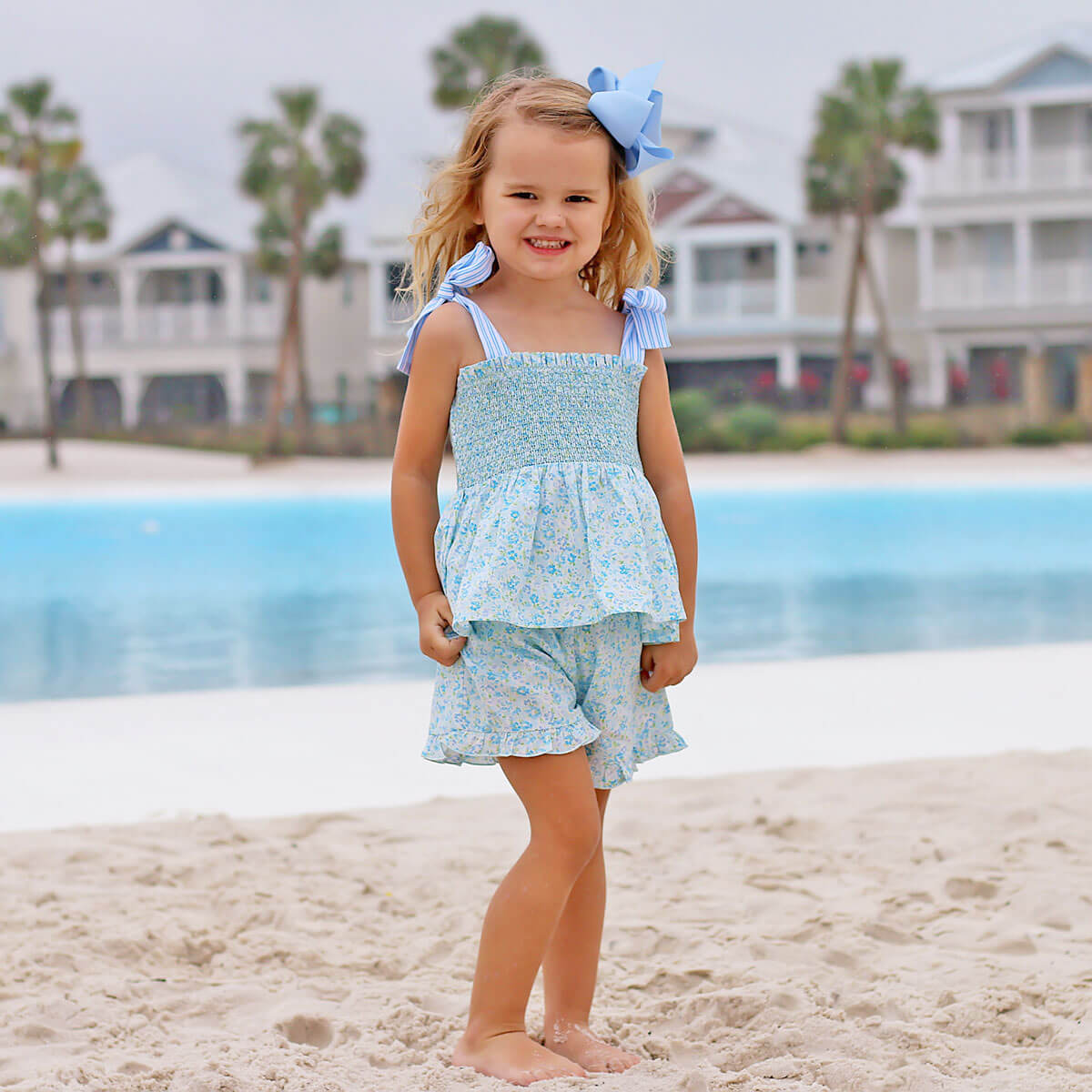 Buttercup Blooms Tie Strap Short Set