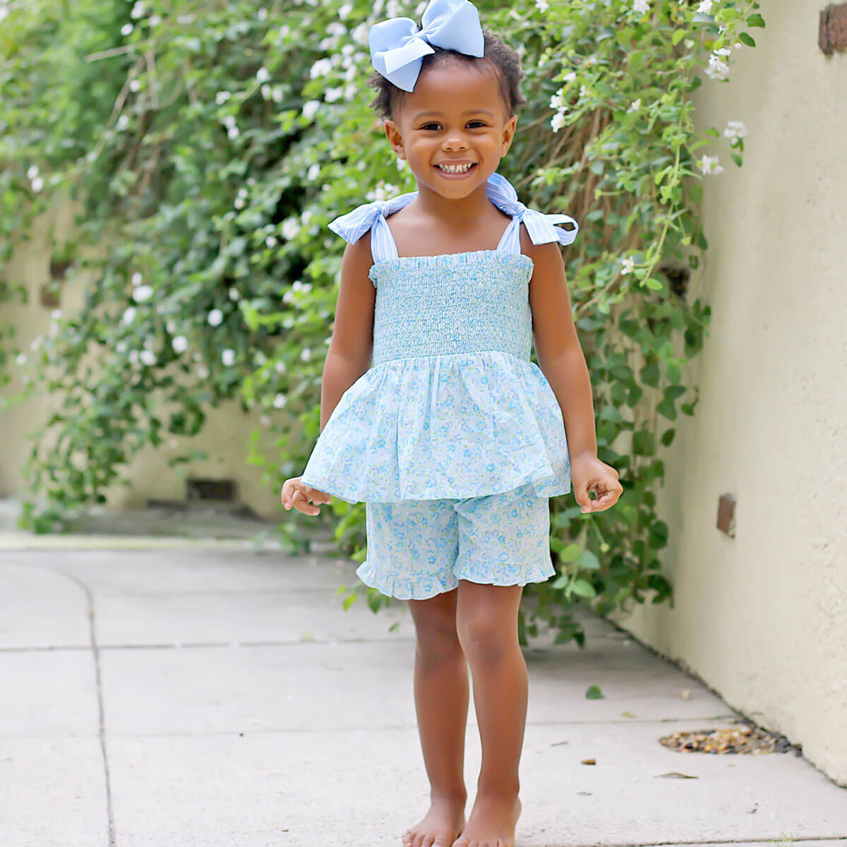 Buttercup Blooms Tie Strap Short Set