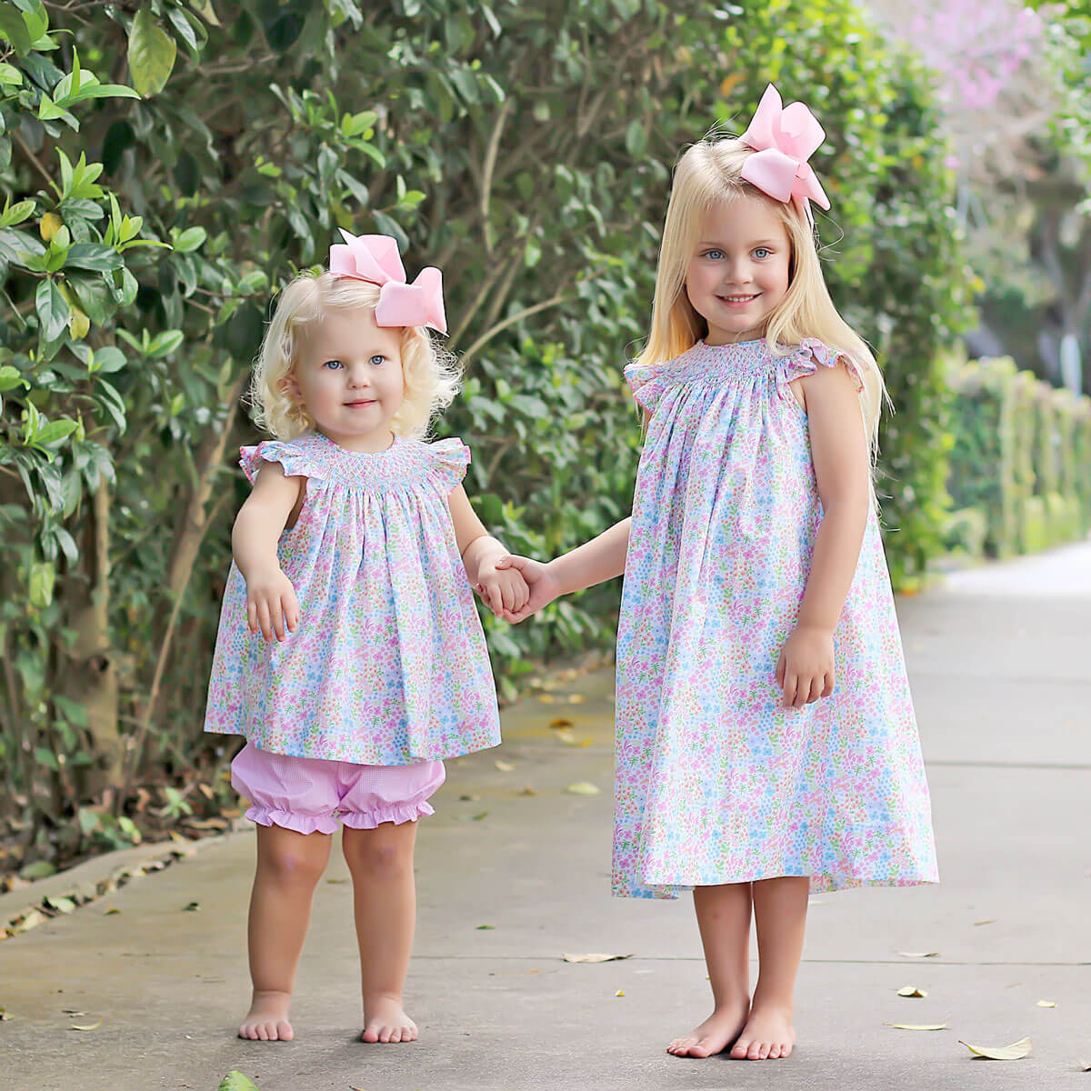 Spring Garden Smocked Bloomer Set