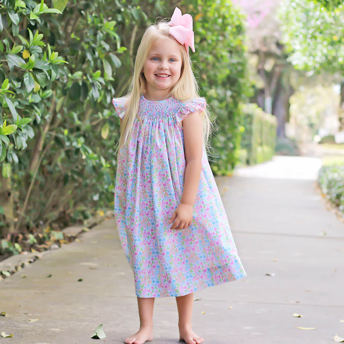 Spring Garden Smocked Dress