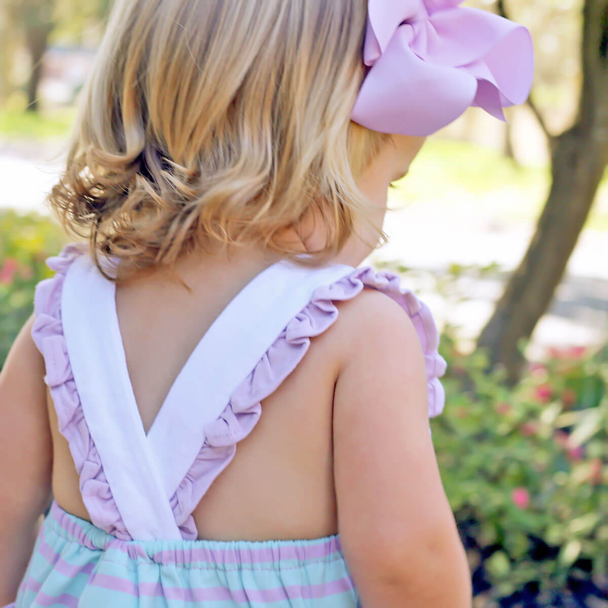 Purple Stripe Knit Ice Cream Bubble