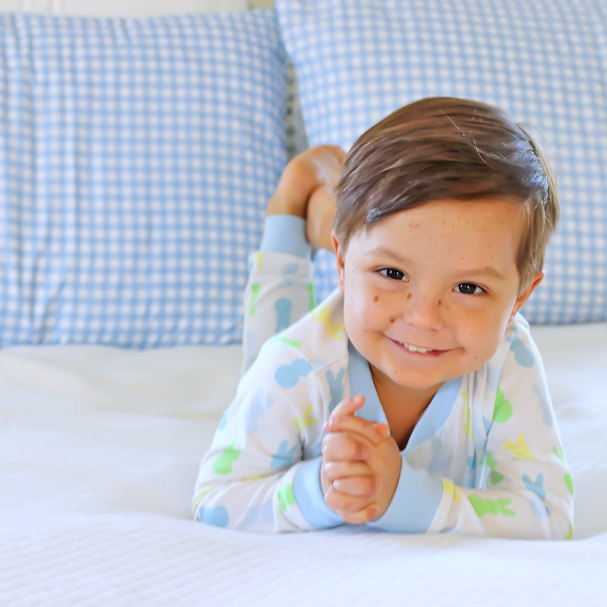 Colorful Peeps Blue Pajamas