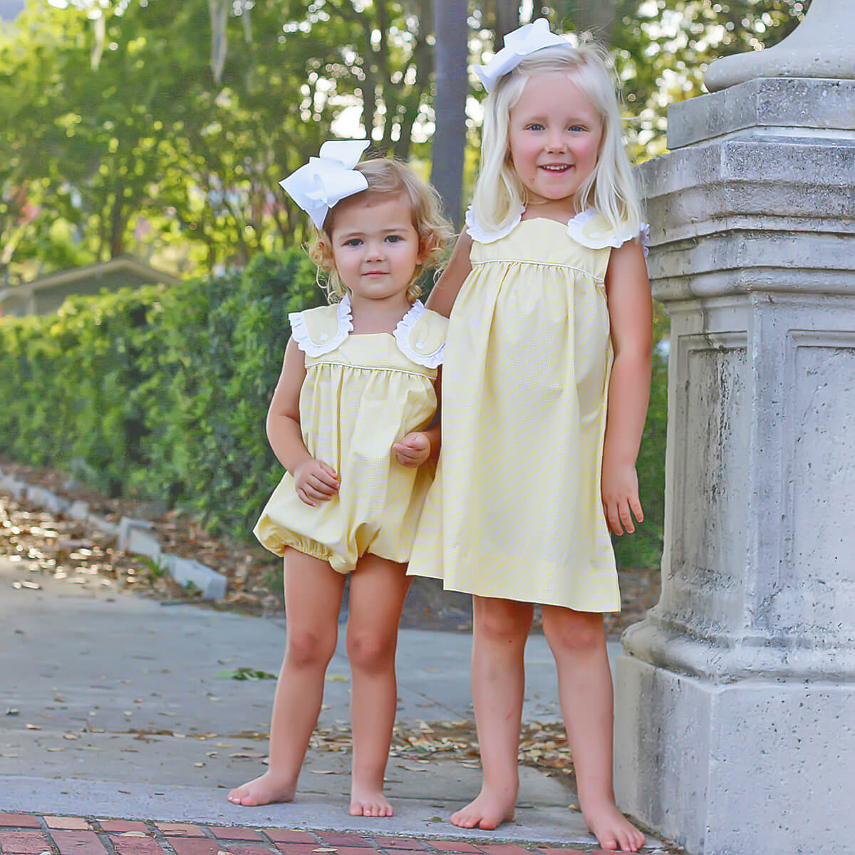 Yellow Gingham Lulu Bubble