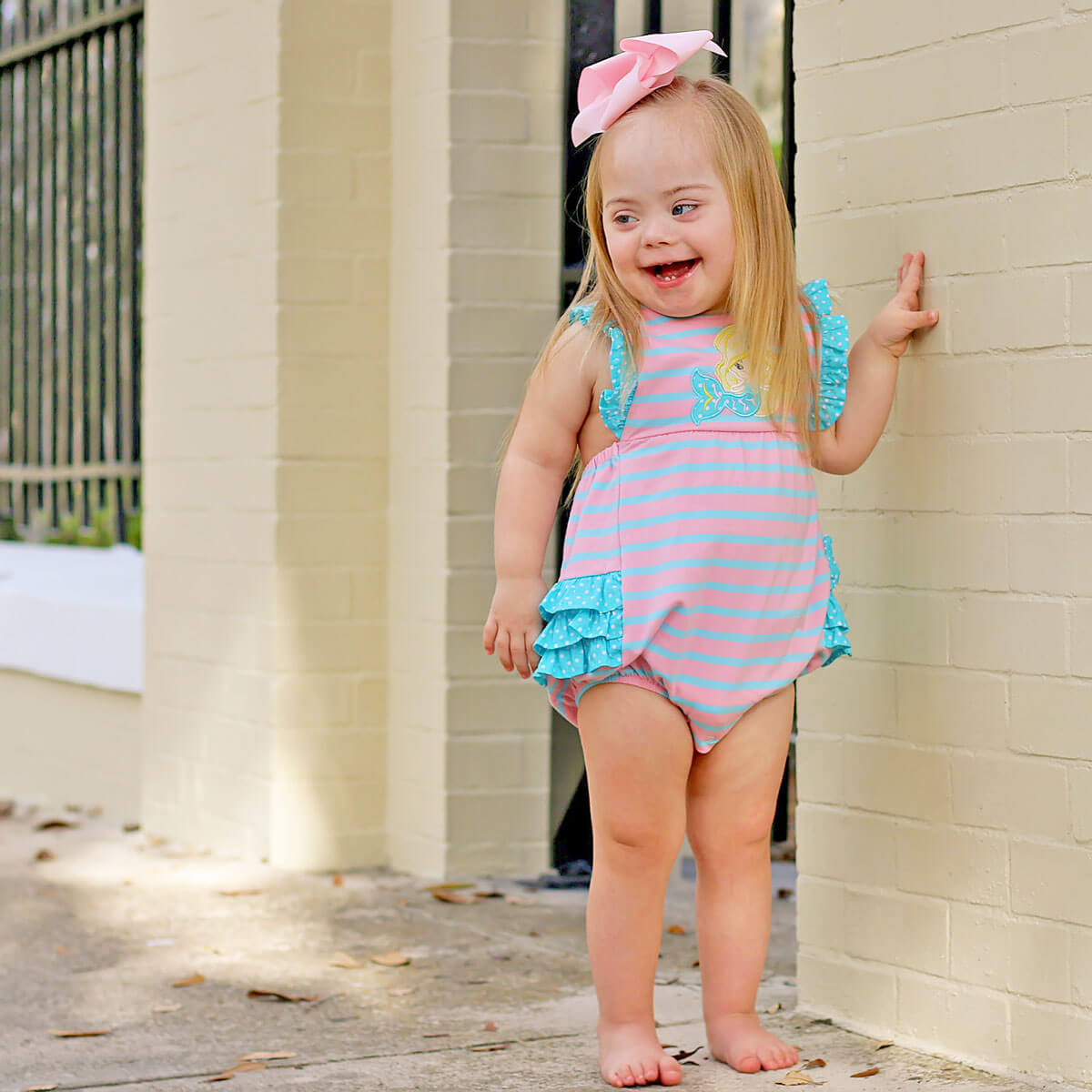 Under The Sea Mermaid Pink Knit Ruffle Bubble