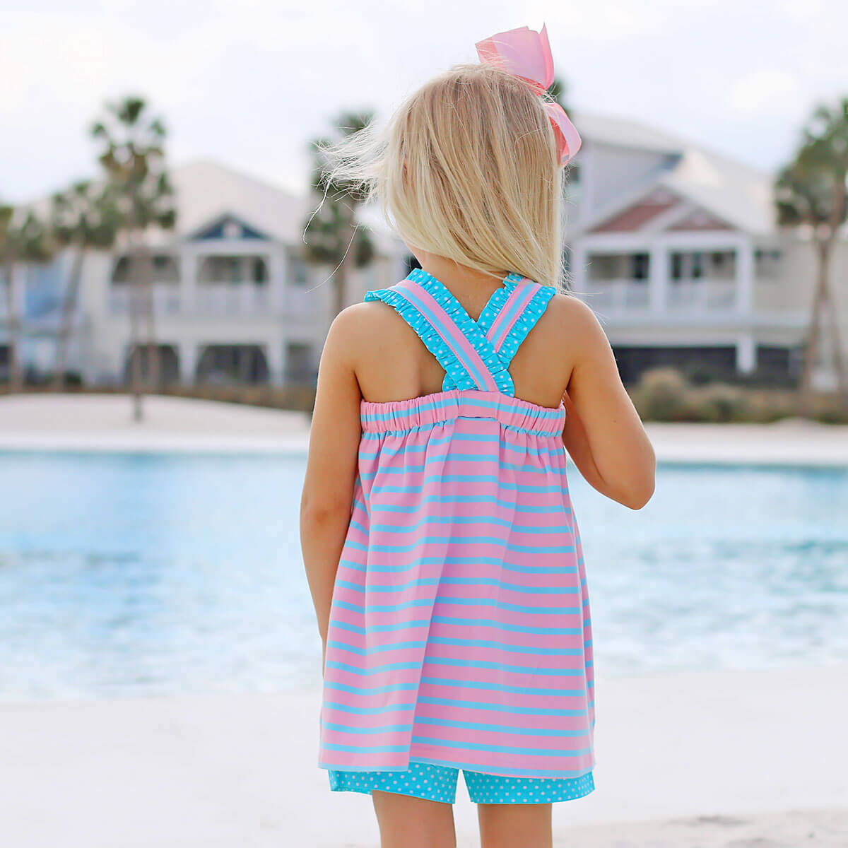 Under The Sea Mermaid Pink Knit Short Set