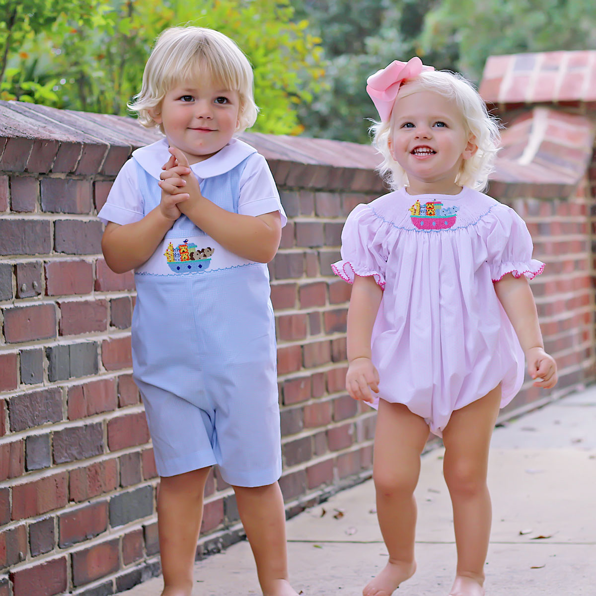 Noah's Ark Smocked Jon Jon
