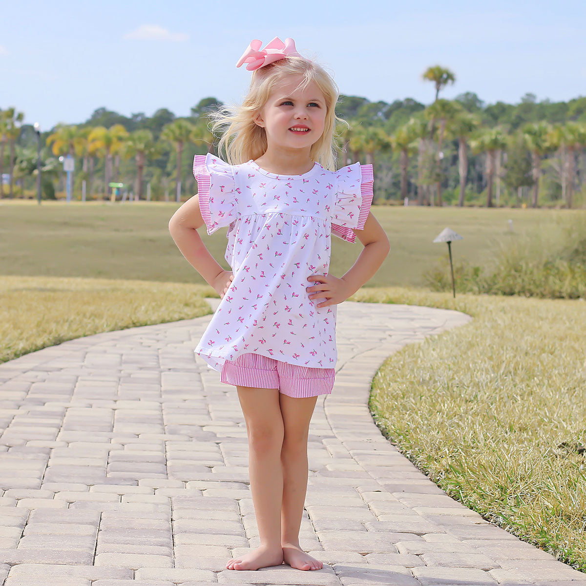 Pink Rosebud Maeve Short Set