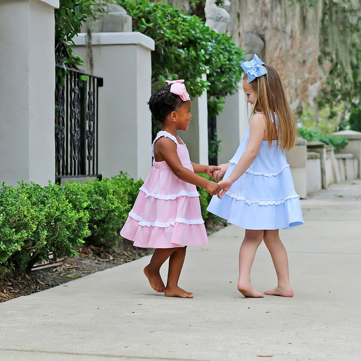 Callie Tiered Ruffle Dress Pink