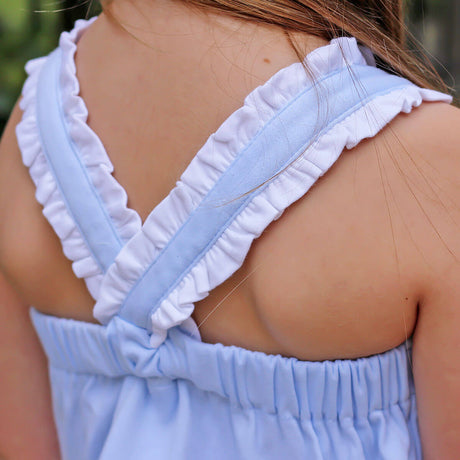 Callie Tiered Ruffle Dress Blue