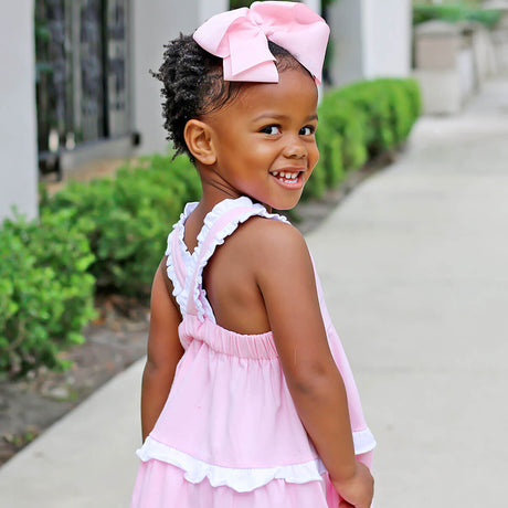 Callie Tiered Ruffle Dress Pink