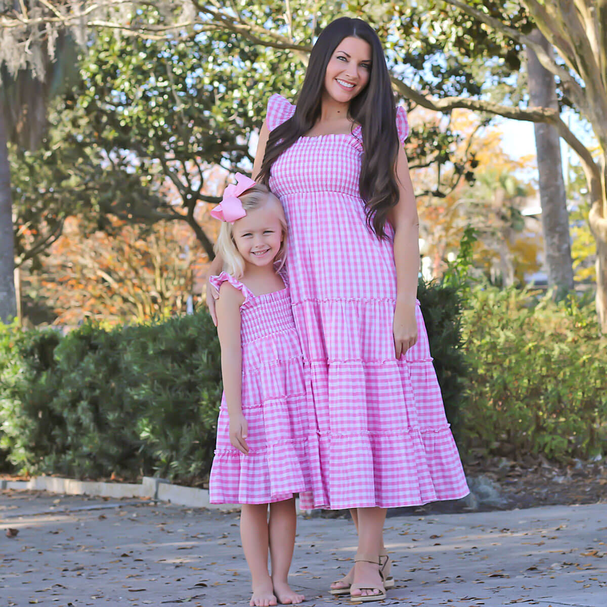 Pink Gingham Willow Women's Dress