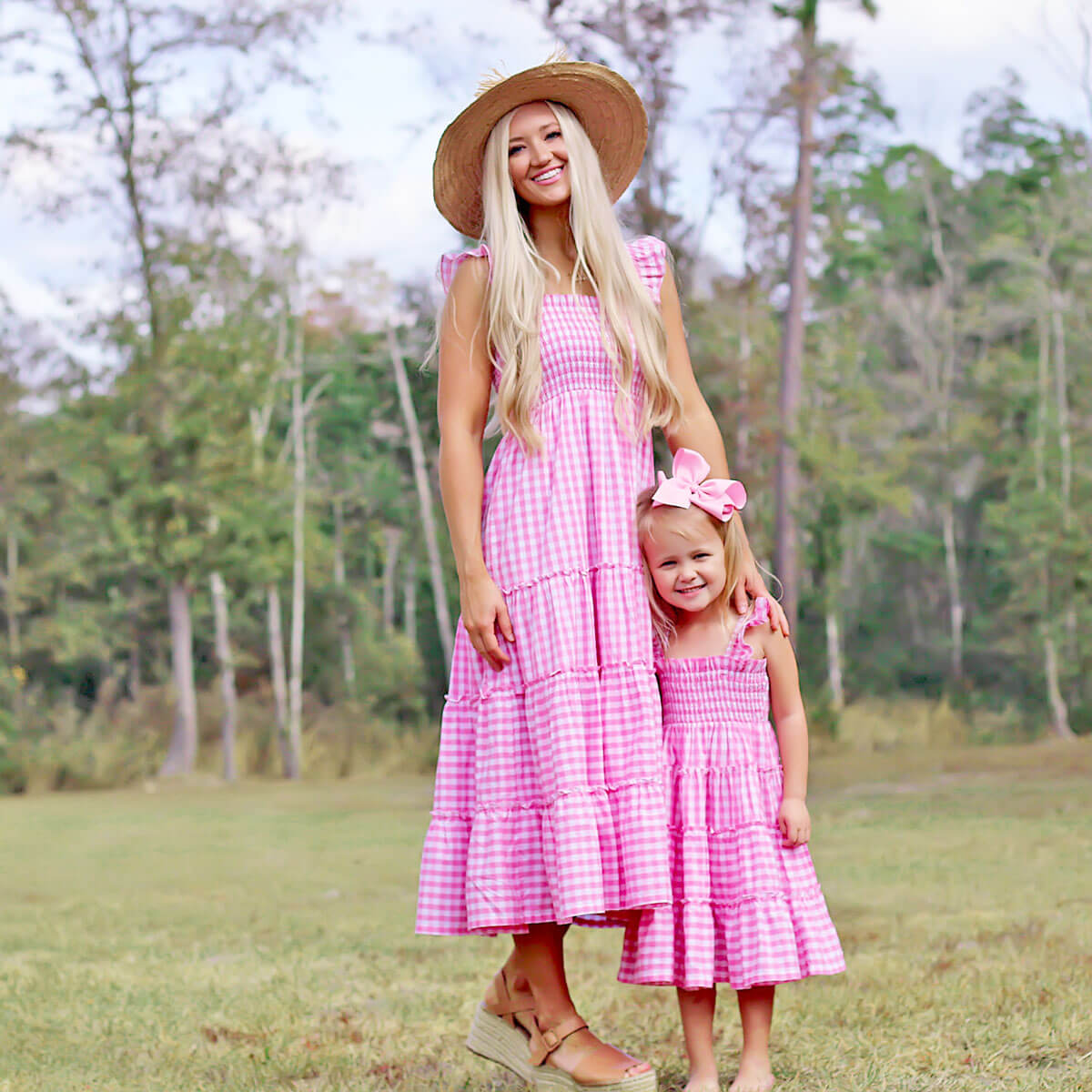 Pink Gingham Willow Dress