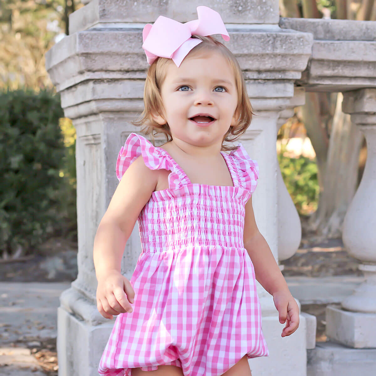 Pink Gingham Willow Bubble