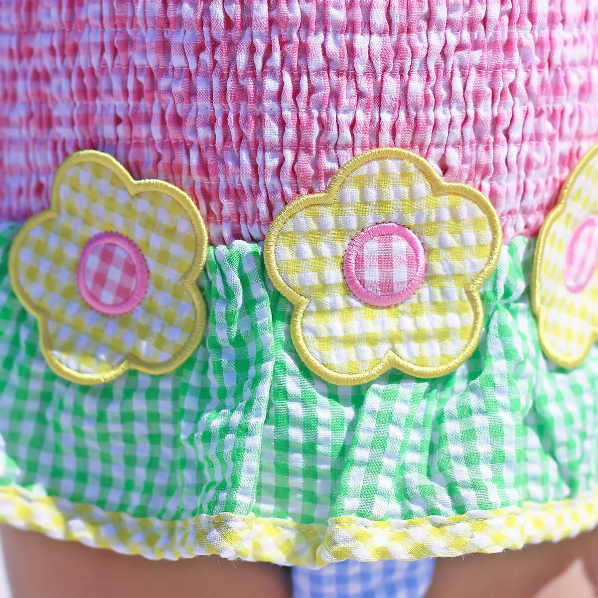 Multi Seersucker Daisy Swimsuit